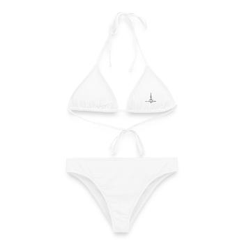 Tokyo Tower Line Art - Frauen Bikini - Weiß - Vorne - AI Model Female 172 dark (172cm)