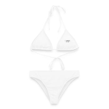 T-SHURT Englische Rechtschreibung Iz Stewpid - Frauen Bikini - Weiß - Vorne - AI Model Female 172 dark (172cm)
