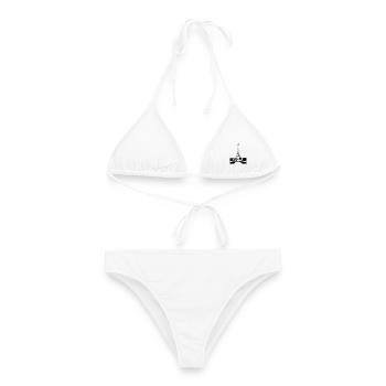 Paris. - Frauen Bikini - Weiß - Vorne - AI Model Female 172 dark (172cm)