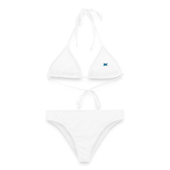 Wassertropfen - Frauen Bikini - Weiß - Vorne - AI Model Female 172 dark (172cm)