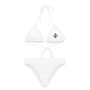 Hannover Hund Rasse Cartoon Kawaii Clipart Hund - Frauen Bikini - Weiß - Vorne - AI Model Female 172 dark (172cm)