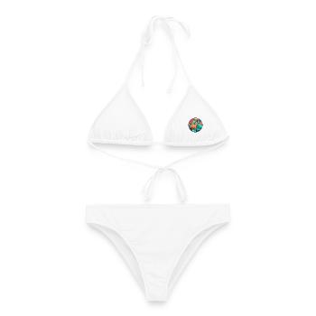 Pferd Bunte Karikatur Kawaii Tier - Frauen Bikini - Weiß - Vorne - AI Model Female 172 dark (172cm)