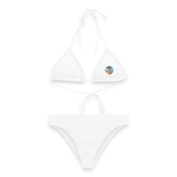 Ratonero Valenciano Hunderasse Cartoon Kawaii Hund - Frauen Bikini - Weiß - Vorne - AI Model Female 172 dark (172cm)