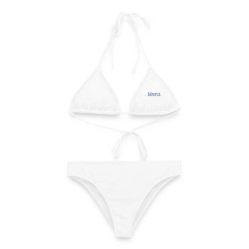 VIELEN DANK. DANKE. JAHRESTAG. GEBURT. RUHESTAND. - Frauen Bikini - Weiß - Vorne - AI Model Female 172 dark (172cm)