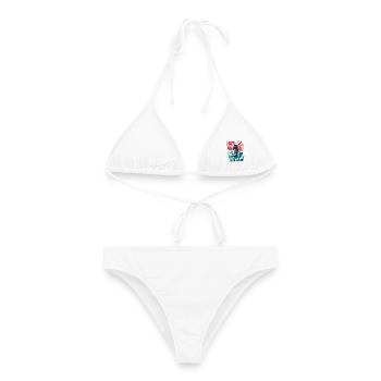 Badmintonspieler Vintage Badminton Spieler - Frauen Bikini - Weiß - Vorne - AI Model Female 172 dark (172cm)