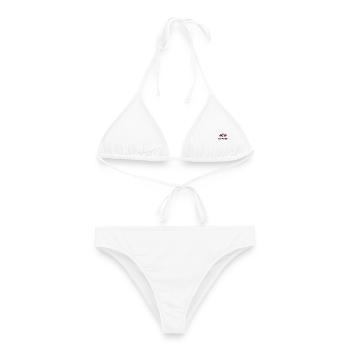 Holder Foot Duo Vater und Sohn Fußball - Frauen Bikini - Weiß - Vorne - AI Model Female 172 dark (172cm)