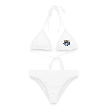 Großmaulhai - Frauen Bikini - Weiß - Vorne - AI Model Female 172 dark (172cm)