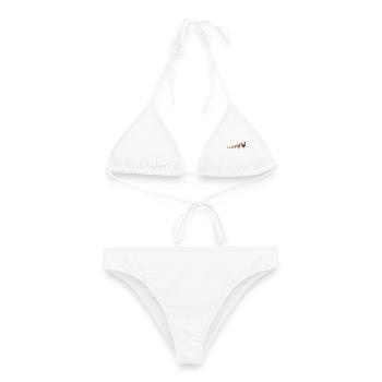 Küken-zu-Hahn-Wachstumsparade Hühnerhühner - Frauen Bikini - Weiß - Vorne - AI Model Female 172 dark (172cm)
