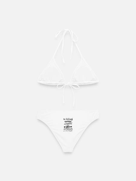 be different, sei anders, du bist einzigartig - Frauen Bikini - Weiß