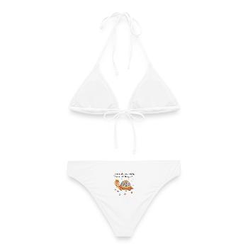 Turtle, if I don't come today, I'll come tomorrow - Women's Bikini - white - Back - AI Model Female 172 dark (172cm)