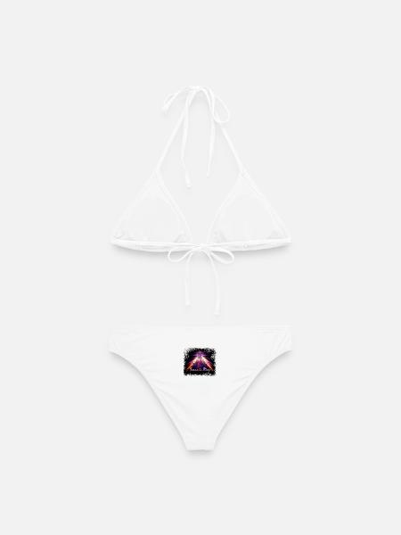 "Jesus is King" , Jesus Image violett/pink - Frauen Bikini - Weiß