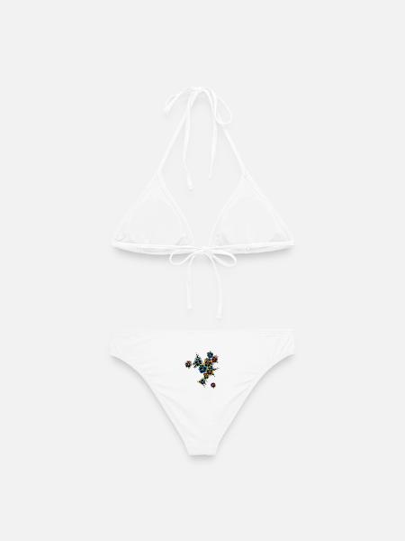 Stiefmütterchen Frühling - Frauen Bikini - Weiß