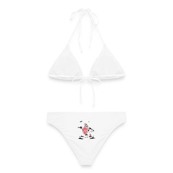 Halloween - Frauen Bikini - Weiß - Hinten - AI Model Female 172 dark (172cm)