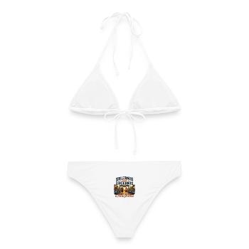 Erlebnis vor Ergebnis - 42,195 km Gänsehaut - Frauen Bikini - Weiß - Hinten - AI Model Female 172 dark (172cm)