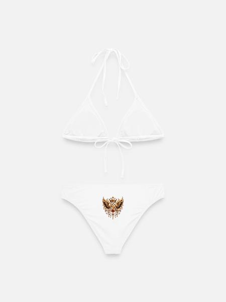 Kontrastregen – Königliche Flügel - Frauen Bikini - Weiß