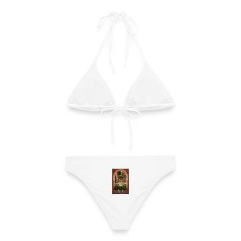Andalusische Hofromantik - Frauen Bikini - Weiß - Hinten - AI Model Female 172 dark (172cm)