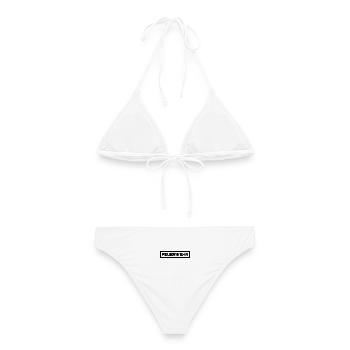 Feuerwehr im Rahmen - Frauen Bikini - Weiß - Hinten - AI Model Female 172 dark (172cm)