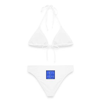 Container - Frauen Bikini - Weiß - Hinten - AI Model Female 172 dark (172cm)
