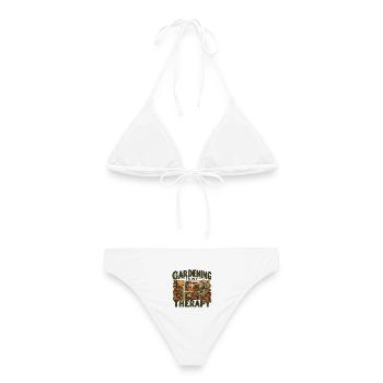 Gardening Is My Therapy - Frauen Bikini - Weiß - Hinten - AI Model Female 172 dark (172cm)