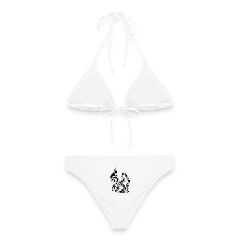 Mystic Flame Cat - Frauen Bikini - Weiß - Hinten - AI Model Female 172 dark (172cm)