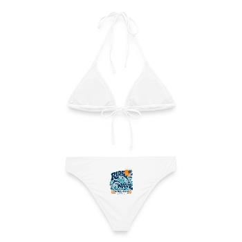 Die Waikiki-Welle surfen - Frauen Bikini - Weiß - Hinten - AI Model Female 172 dark (172cm)