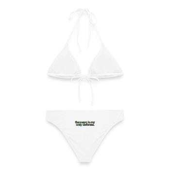 Sarcasm Is My Only Defense - Frauen Bikini - Weiß - Hinten - AI Model Female 172 dark (172cm)