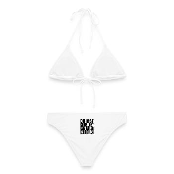 Du bist keine Last – Mutmacher & Selbstwert | AMFI - Frauen Bikini - Weiß - Hinten - AI Model Female 172 dark (172cm)