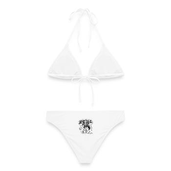 Lustiger Spruch Someday you’ll go far, and I hope  - Frauen Bikini - Weiß - Hinten - AI Model Female 172 dark (172cm)