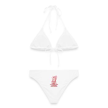 Du warst in meinem Herzen nur ein Tourist - Frauen Bikini - Weiß - Hinten - AI Model Female 172 dark (172cm)