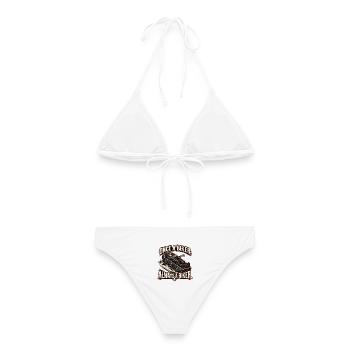 Einmal Biker, immer Biker. Biker-Humor - Frauen Bikini - Weiß - Hinten - AI Model Female 172 dark (172cm)
