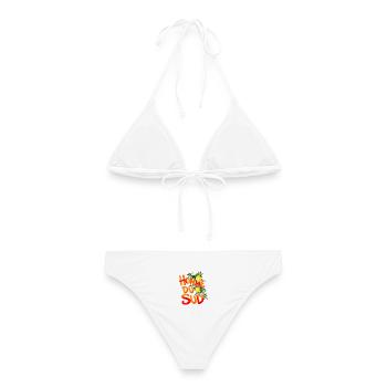 Southern Man Citrus Sun - Frauen Bikini - Weiß - Hinten - AI Model Female 172 dark (172cm)