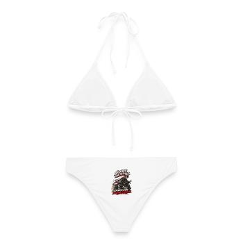 Überholung! Die Spinnen haben sich eingerichtet. Humor - Frauen Bikini - Weiß - Hinten - AI Model Female 172 dark (172cm)