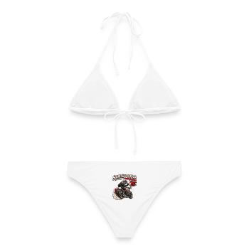 Überholung. Kosmische Kollision. Biker-Humor - Frauen Bikini - Weiß - Hinten - AI Model Female 172 dark (172cm)