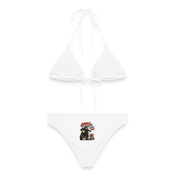 Überhole, eine Schnecke überholt mich. Biker-Humor - Frauen Bikini - Weiß - Hinten - AI Model Female 172 dark (172cm)