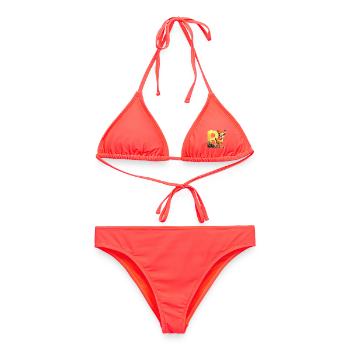 Tieralphabet - Buchstabe B für Reh - Zeichnung - Frauen Bikini - Korallenrot - Vorne - AI Model Female 172 dark (172cm)