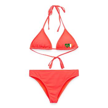 Brasilien Irland Flagge Herz - Frauen Bikini - Korallenrot - Vorne - AI Model Female 172 dark (172cm)