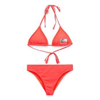 Kuh-Schubser (Working Equitation) - Frauen Bikini - Korallenrot - Vorne - AI Model Female 172 dark (172cm)
