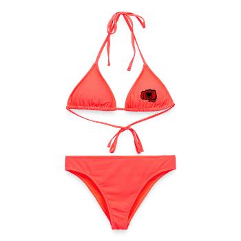 Albanien Flagge Hand Faust - Frauen Bikini - Korallenrot - Vorne - AI Model Female 172 dark (172cm)