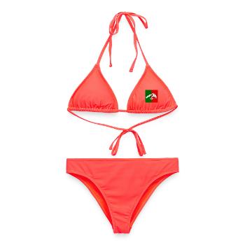 Nordrhein-Westfalen Maske - Frauen Bikini - Korallenrot - Vorne - AI Model Female 172 dark (172cm)