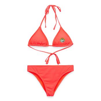 Alaskan Klee Kai Chien Race Dessin Animé Lunettes De Soleil Plage - Bikini femme - corail - Devant - AI Model Female 172 dark (172cm)