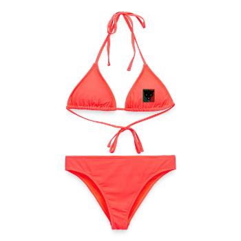 Rätselhafter Jaguar Urwaldnacht - Frauen Bikini - Korallenrot - Vorne - AI Model Female 172 dark (172cm)