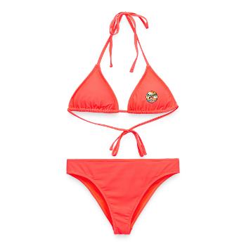 Flamingo Lustige Cartoon Sommer Strand Sonnenbrille - Frauen Bikini - Korallenrot - Vorne - AI Model Female 172 dark (172cm)