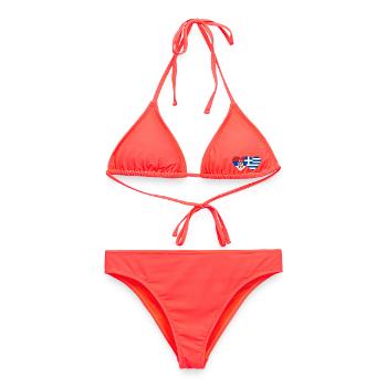 Serbia Greece Flag Heart - Women's Bikini - coral - Front - AI Model Female 172 dark (172cm)