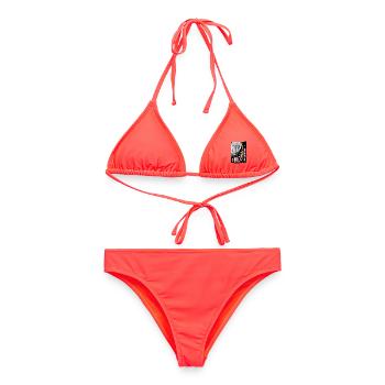 Düstere Patriotische Flaggenhand - Frauen Bikini - Korallenrot - Vorne - AI Model Female 172 dark (172cm)