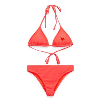 Manchmal vergesse ich, wie viel Glück du mir ... - Frauen Bikini - Korallenrot - Vorne - AI Model Female 172 dark (172cm)