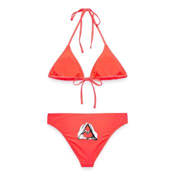SO MUCH LOVE - Hands - Frauen Bikini - Korallenrot - Hinten - AI Model Female 172 dark (172cm)