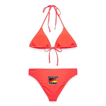 Deutschland Heimat Flaggenkunst - Frauen Bikini - Korallenrot - Hinten - AI Model Female 172 dark (172cm)