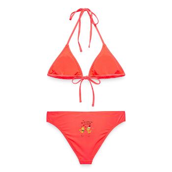 frohe Weihnachten - Frauen Bikini - Korallenrot - Hinten - AI Model Female 172 dark (172cm)
