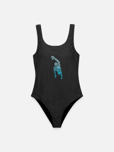Schwimmen Schwimmsport Herren Schwimmer Jungen - Frauen Badeanzug - Schwarz