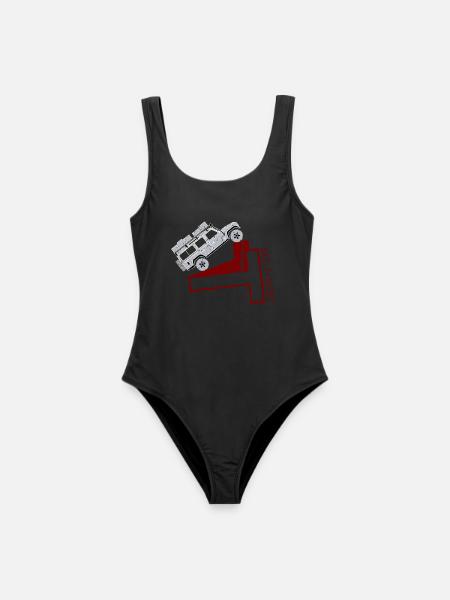 Das Defender T-Shirt - Frauen Badeanzug - Schwarz